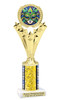 Mardi Gras Theme trophy.  Great trophy for your pageants, events, contests and more!   gold 501-2