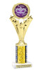 Mardi Gras Theme trophy.  Great trophy for your pageants, events, contests and more!   gold 501-2