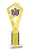 Mardi Gras Theme trophy.  Great trophy for your pageants, events, contests and more!   ph111 gold