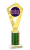 Mardi Gras Theme trophy.  Great trophy for your pageants, events, contests and more!   ph111 green