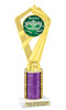 Mardi Gras Theme trophy.  Great trophy for your pageants, events, contests and more!   ph111 purple