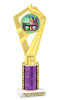 Mardi Gras Theme trophy.  Great trophy for your pageants, events, contests and more!   ph111 purple