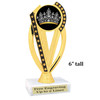 Crown Theme trophy.  Great trophy for your pageants, events, contests and more!   ph76