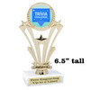 Trivia trophy.  Choice of insert design.  Great award for your Family Game Nights and Trivia contests!  h416