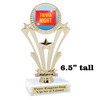 Trivia trophy.  Choice of insert design.  Great award for your Family Game Nights and Trivia contests!  h416