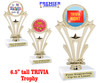 Trivia trophy.  Choice of insert design.  Great award for your Family Game Nights and Trivia contests!  h416