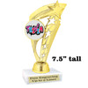 Trivia trophy.  Choice of insert design.  Great award for your Family Game Nights and Trivia contests!  ph113