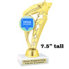 Trivia trophy.  Choice of insert design.  Great award for your Family Game Nights and Trivia contests!  ph113