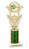 St. Patricks trophy.  Great trophy for your pageants, events, contests and more!   Green column H414