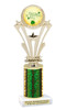 St. Patricks trophy.  Great trophy for your pageants, events, contests and more!   Green column H416