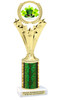 St. Patricks trophy.  Great trophy for your pageants, events, contests and more!   Green column H501