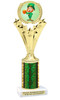 St. Patricks trophy.  Great trophy for your pageants, events, contests and more!   Green column H501