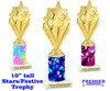 Star figure with on star/festive themed column. 10" tall  Great for your pageants, festivals, contests or just for your favorite star.  92566