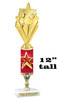 Star figure with on star/festive themed column. 12" tall  Great for your pageants, festivals, contests or just for your favorite star.  stem 92566