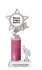 Custom glitter trophy with current year.  Add your logo or artwork for a unique award!  Numerous glitter colors and heights available - 5043s