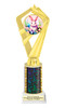 Easter theme Trophy. Choice of column color and height.  Great award for your pageants, events, competitions, parties and more. ph111