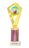 Easter theme Trophy. Choice of column color and height.  Great award for your pageants, events, competitions, parties and more. ph111-2