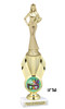 Mardi Gras Theme trophy. 12" tall.  Great trophy for your pageants, events, contests and more!   Sr Queen