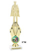 Mardi Gras Theme trophy. 12" tall.  Great trophy for your pageants, events, contests and more!   King