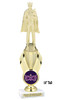 Mardi Gras Theme trophy. 12" tall.  Great trophy for your pageants, events, contests and more!   King