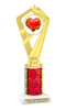 Valentine theme trophy.  Great trophy for your pageants, events, contests and more!   Red column ph111