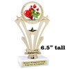 Valentine theme  Trophy.   Great award for your pageants, events, competitions, parties and more. h416