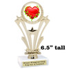 Valentine theme  Trophy.   Great award for your pageants, events, competitions, parties and more. h416