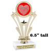 Valentine theme  Trophy.   Great award for your pageants, events, competitions, parties and more. h416