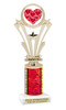 Valentine theme trophy.  Great trophy for your pageants, events, contests and more!   Red column h416