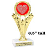 Valentine theme  Trophy.   Great award for your pageants, events, competitions, parties and more. h501