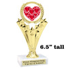 Valentine theme  Trophy.   Great award for your pageants, events, competitions, parties and more. h501