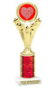 Valentine theme trophy.  Great trophy for your pageants, events, contests and more!   Red column h501