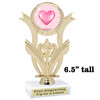 Valentine theme  Trophy.   Great award for your pageants, events, competitions, parties and more. h414