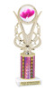  Valentine theme trophy.  Great trophy for your pageants, events, contests and more!  Pink column h415