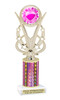  Valentine theme trophy.  Great trophy for your pageants, events, contests and more!  Pink column h415