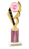Valentine theme trophy.  Great trophy for your pageants, events, contests and more!  Pink column ph104