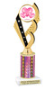 Valentine theme trophy.  Great trophy for your pageants, events, contests and more!  Pink column ph104