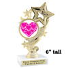 Valentine theme  Trophy.   Great award for your pageants, events, competitions, parties and more. f649