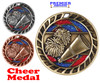 Cheer  Medal  Choice of 3 finishes. Great for your cheer squads, teams, competitions, schools and more . (m805