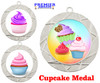 Cupcake theme medal. Choice of 9 designs. Great for your cupcake wars competitions, bake offs, pageants or just for your favorite baker. 940s