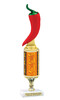 Chili themed trophy - great for your chili contests, BBQ competitions and more.  Height starts at 10" tall  Red