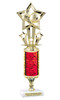 Soccer trophy on choice of column.  Starts at 10" tall.  Great trophy for your soccer team, schools and rec departments - 756
