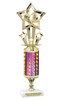 Soccer trophy on choice of column.  Starts at 10" tall.  Great trophy for your soccer team, schools and rec departments - 756