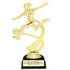 Female Soccer figure on choice of base.  6" tall.  Great for soccer teams, schools, rec dept or the favorite soccer player in your life.  4519