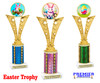 Easter theme Trophy. Choice of column color and height.  Great award for your pageants, events, competitions, parties and more. 91546