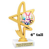 Easter theme trophy.  Festive award for your Easter pageants, contests, competitions and more.  91576