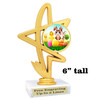 Easter theme trophy.  Festive award for your Easter pageants, contests, competitions and more.  91576