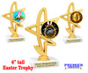 Easter theme trophy.  Festive award for your Easter pageants, contests, competitions and more. 6" tall   91576