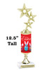 Easter theme trophy.  Festive award for your Easter pageants, contests, competitions and more.  stem Gold 3 stars