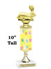 Easter theme trophy.  Festive award for your Easter pageants, contests, competitions and more.  stem Bunny